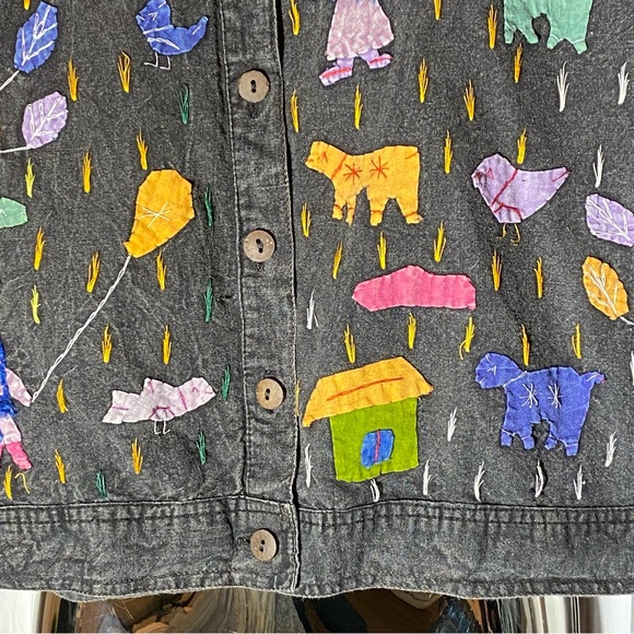 Rare Sacred Threads Vintage Distressed Jacket. So SOFT! Bring a smile! 95. OBO - Picture 11 of 17